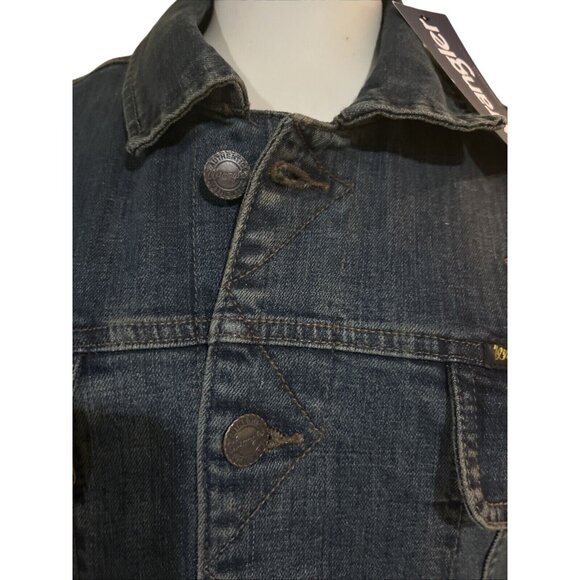 NEW Texas Longhorns Wrangler Retro Full Button Blue Denim Jean Jacket Women's M - Picture 4 of 6